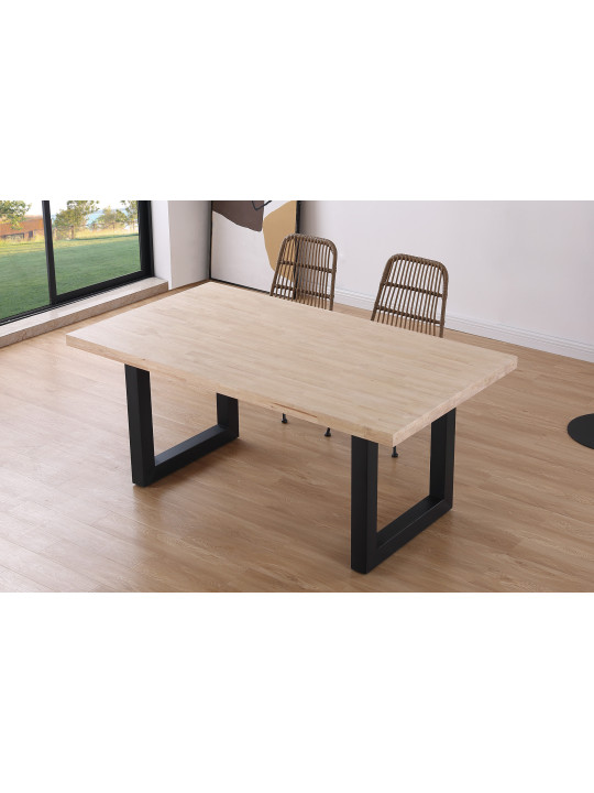 MESA COMEDOR FIJA LOFT 180 x 100 CM ROBLE  / NEGRO , ROBLE / BLANCO.