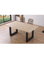 MESA COMEDOR FIJA LOFT 180 x 100 CM ROBLE  / NEGRO , ROBLE / BLANCO.