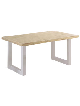 MESA EXTERIOR / TERRAZA LOFT OUTDOOR 160 x 90 CM ROBLE / BLANCO.