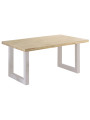 MESA EXTERIOR / TERRAZA LOFT OUTDOOR 160 x 90 CM ROBLE / BLANCO.
