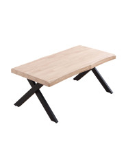 MESA CENTRO ELEVABLE XENA 120 X 66 CM TAPA CON FORMA ROBLE  / NEGRO,  ROBLE  / BLANCO,   HONEY / NEGRO.