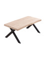 MESA CENTRO ELEVABLE XENA 120 X 66 CM TAPA CON FORMA ROBLE  / NEGRO,  ROBLE  / BLANCO,   HONEY / NEGRO.