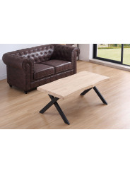 MESA CENTRO ELEVABLE XENA 120 X 66 CM TAPA CON FORMA ROBLE  / NEGRO,  ROBLE  / BLANCO,   HONEY / NEGRO.