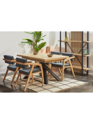 MESA COMEDOR EXTENSIBLE XENA 140 - 180 - 220 x 90 CM ROBLE  / NEGRO, ROBLE / BLANCO, NORDIRSH / NEGRO.