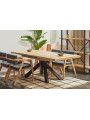 MESA COMEDOR EXTENSIBLE XENA 140 - 180 - 220 x 90 CM ROBLE  / NEGRO, ROBLE / BLANCO, NORDIRSH / NEGRO.