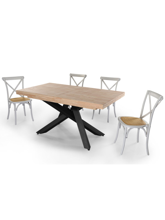 MESA COMEDOR EXTENSIBLE XENA 160 - 200 - 240 x 90 CM ROBLE  / NEGRO, BLANCO / ROBLE, NORDISH / NEGRO.
