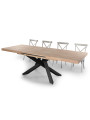 MESA COMEDOR EXTENSIBLE XENA 160 - 200 - 240 x 90 CM ROBLE  / NEGRO, BLANCO / ROBLE, NORDISH / NEGRO.