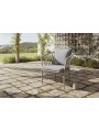SILLON RODAS ALUMINIO GRIS / ALUMINIO OAK / GRIS  ( 4 UNIDADES )