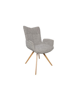 SILLA COMEDOR MIREIA TEJIDO GRIS / TEJIDO BEIGE. ( 2 UNIDADES )