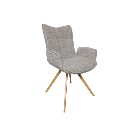SILLA COMEDOR MIREIA TEJIDO GRIS / TEJIDO BEIGE. ( 2 UNIDADES )