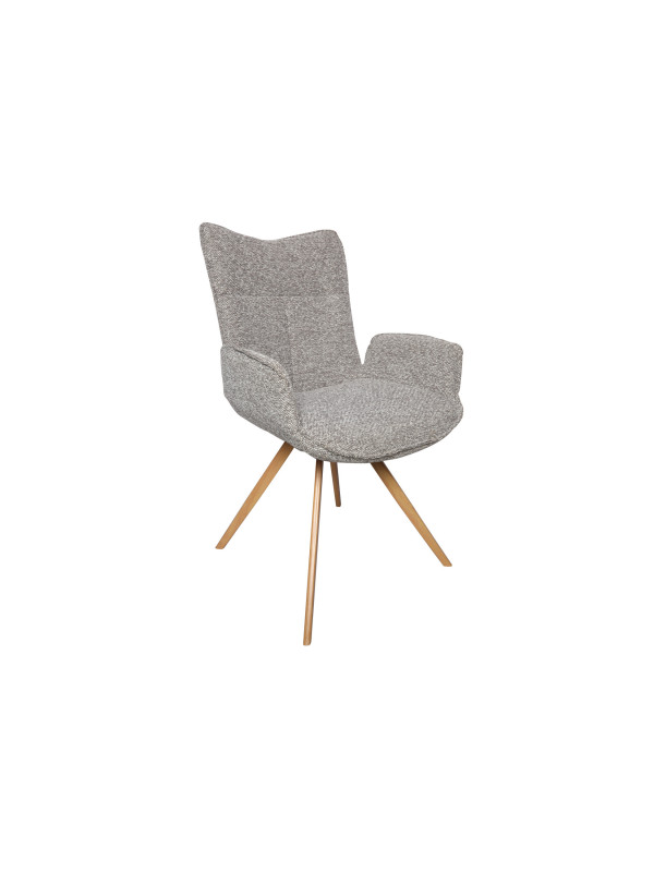 SILLA COMEDOR MIREIA TEJIDO GRIS / TEJIDO BEIGE. ( 2 UNIDADES )