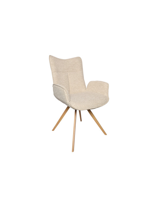 SILLA COMEDOR MIREIA TEJIDO GRIS / TEJIDO BEIGE. ( 2 UNIDADES )