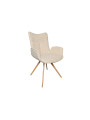 SILLA COMEDOR MIREIA TEJIDO GRIS / TEJIDO BEIGE. ( 2 UNIDADES )