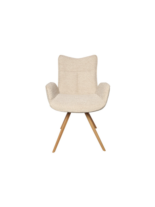 SILLA COMEDOR MIREIA TEJIDO GRIS / TEJIDO BEIGE. ( 2 UNIDADES )