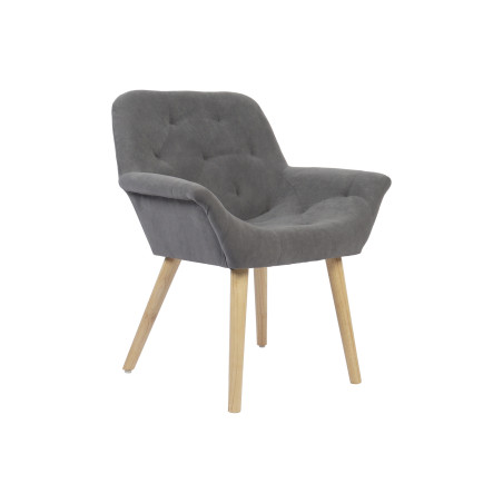 SILLA COMEDOR NATURE MICROFIBRA GRIS / CREMA. ( 2 UNIDADES )