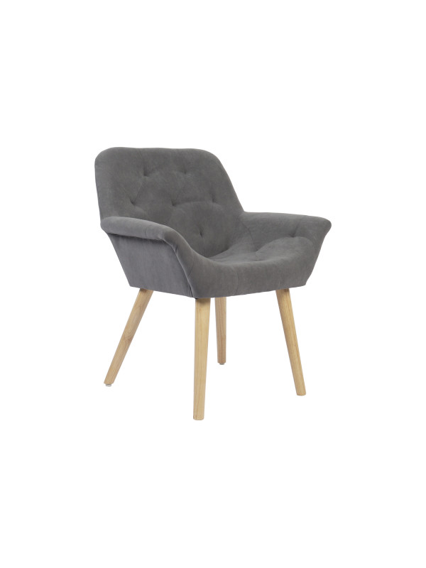 SILLA COMEDOR NATURE MICROFIBRA GRIS / CREMA. ( 2 UNIDADES )