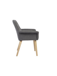 SILLA COMEDOR NATURE MICROFIBRA GRIS / CREMA. ( 2 UNIDADES )