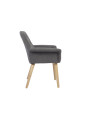 SILLA COMEDOR NATURE MICROFIBRA GRIS / CREMA. ( 2 UNIDADES )