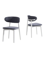 SILLA COMEDOR VERA GRIS / BLANCO ,  BEIGE BLANCO. ( 2 UNIDADES )