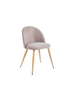 SILLA COMEDOR EVORA TEJIDO BEIGE / OAK. ( 2 UNIDADES ).
