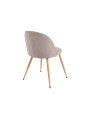 SILLA COMEDOR EVORA TEJIDO BEIGE / OAK. ( 2 UNIDADES ).