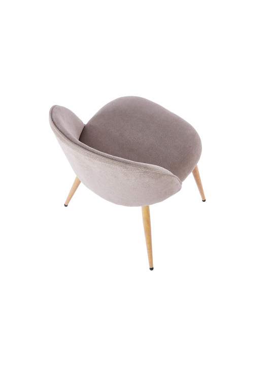 SILLA COMEDOR EVORA TEJIDO BEIGE / OAK. ( 2 UNIDADES ).