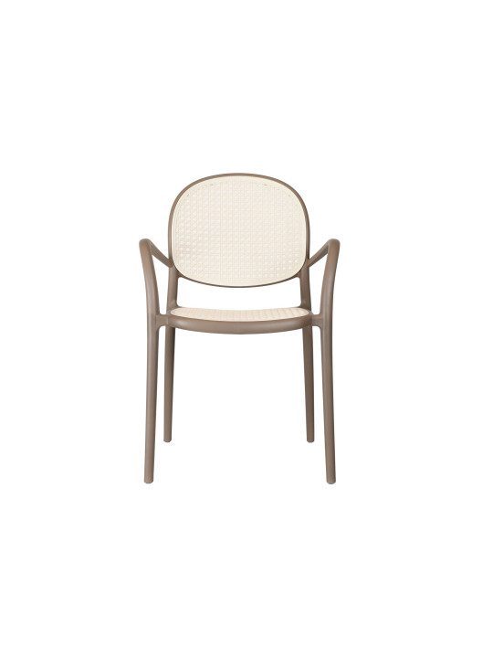 SILLON MASIA POLIPROPILENO TOPO / RATTAN ( 4 UNIDADES ).