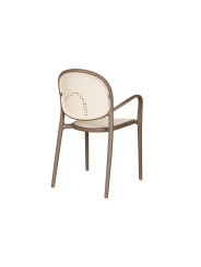 SILLON MASIA POLIPROPILENO TOPO / RATTAN ( 4 UNIDADES ).