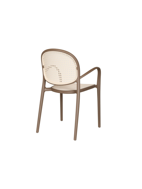 SILLON MASIA POLIPROPILENO TOPO / RATTAN ( 4 UNIDADES ).