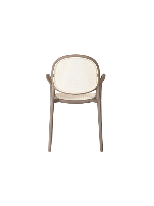 SILLON MASIA POLIPROPILENO TOPO / RATTAN ( 4 UNIDADES ).