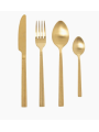 Set de 24 cubiertos Acero Inoxidable Dorado Mate Apto para lavavajillas