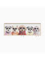 Cuadro Marco Madera perros 120x40x3.5cm