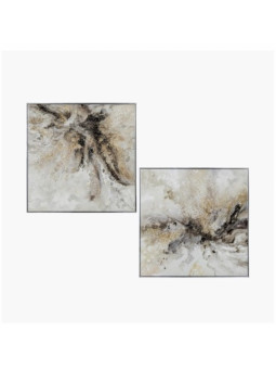 Cuadro Madera Abstracto  82x82x4,5cm Unidad