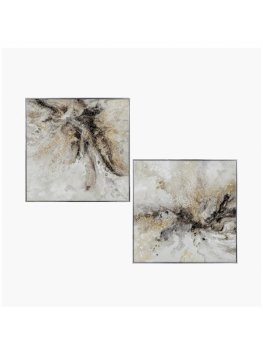 Cuadro Madera Abstracto  82x82x4,5cm Unidad
