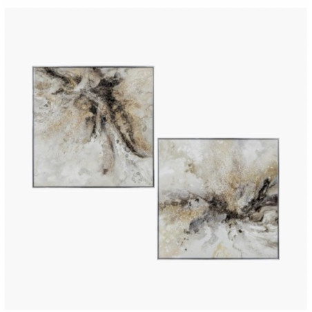 Cuadro Madera Abstracto  82x82x4,5cm Unidad