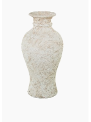 Jarron Ceramica 61 cm Blanco Rustico 61x32xm
