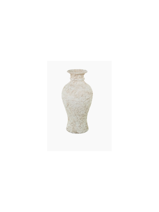 Jarron Ceramica 61 cm Blanco Rustico 61x32xm
