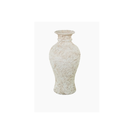Jarron Ceramica 61 cm Blanco Rustico 61x32xm