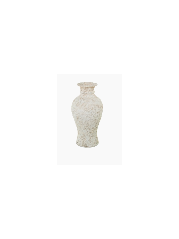 Jarron Ceramica 61 cm Blanco Rustico 61x32xm