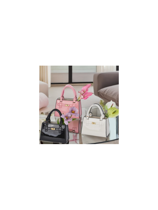 Figura ceramica Bolso Rosa 24x16x13,5cm