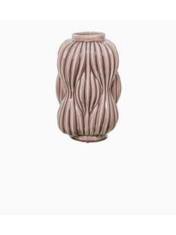 Jarrón cerámica 32cm Rosa Palo Brillo 19.5x19,5x32cm