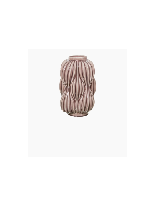 Jarrón cerámica 32cm Rosa Palo Brillo 19.5x19,5x32cm