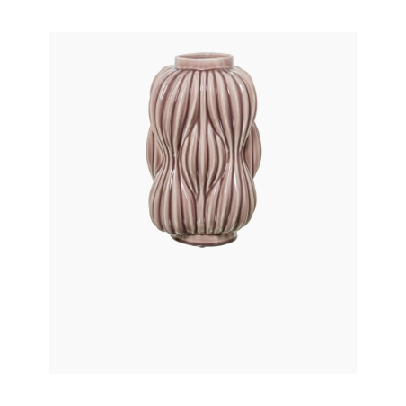 Jarrón cerámica 32cm Rosa Palo Brillo 19.5x19,5x32cm