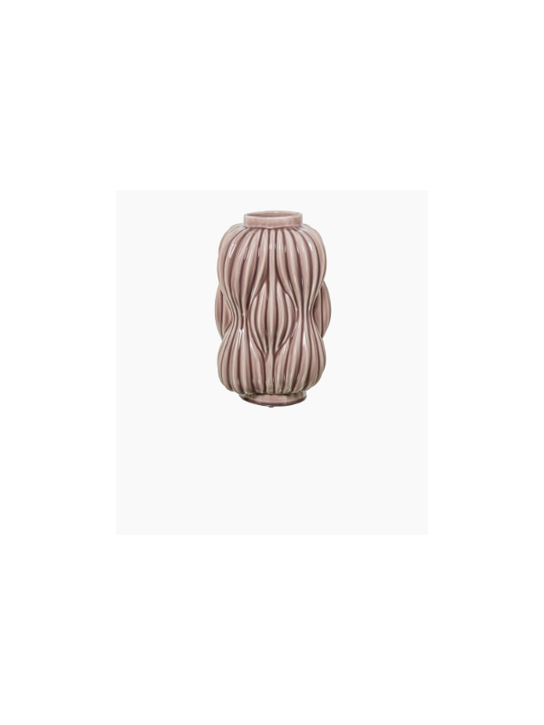 Jarrón cerámica 32cm Rosa Palo Brillo 19.5x19,5x32cm