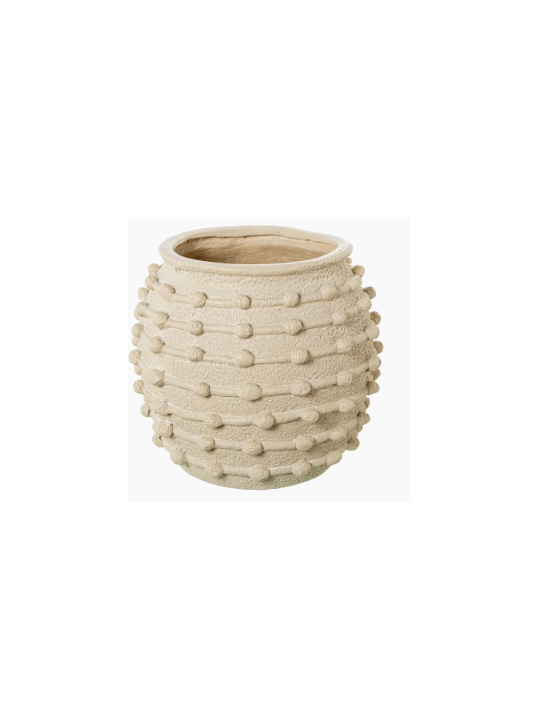 Jarrón Cerámica Beige 37x37cm