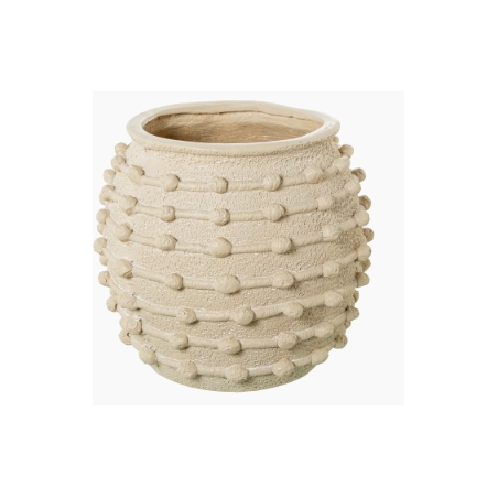 Jarrón Cerámica Beige 37x37cm