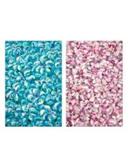Cuadro Lienzo Natural 80x120cm Flores 40% Pintado a Mano