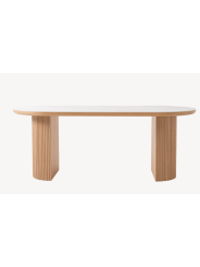 Mesa comedor chapa roble y porcelánico 200*90*75 cm
