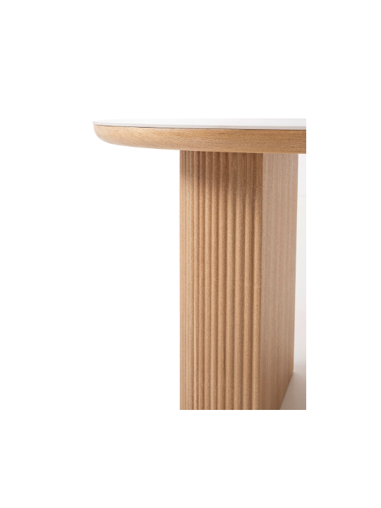 Mesa comedor chapa roble y porcelánico 200*90*75 cm