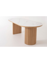 Mesa comedor chapa roble y porcelánico 200*90*75 cm